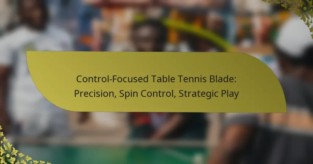 Control-Focused Table Tennis Blade: Precision, Spin Control, Strategic Play