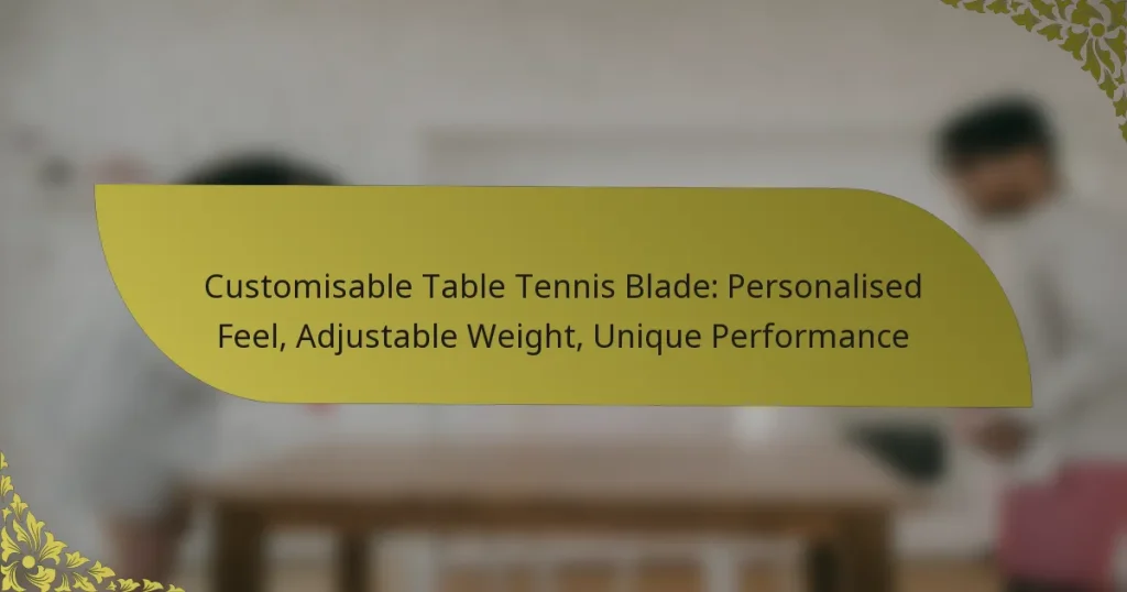 Customisable Table Tennis Blade: Personalised Feel, Adjustable Weight, Unique Performance
