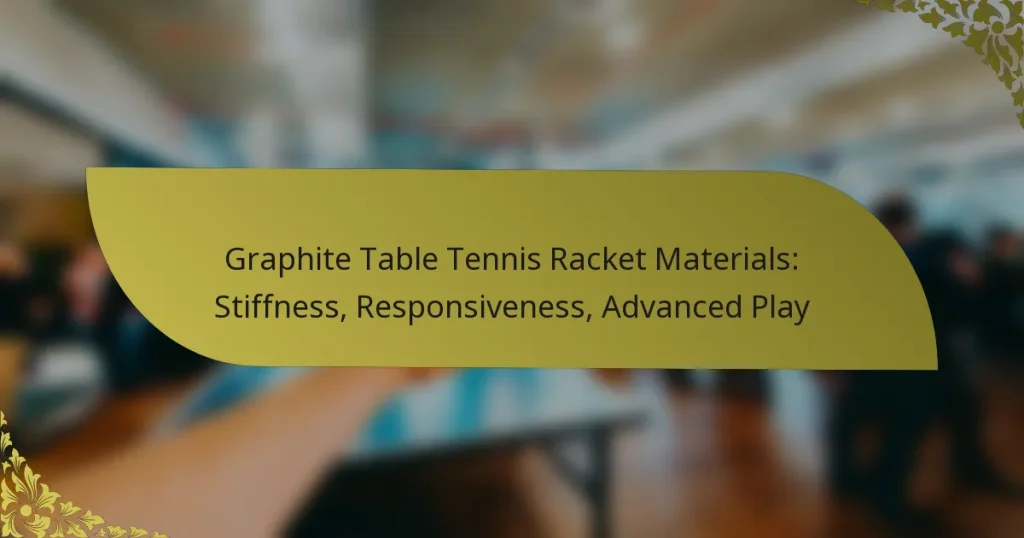Graphite Table Tennis Racket Materials: Stiffness, Responsiveness, Advanced Play