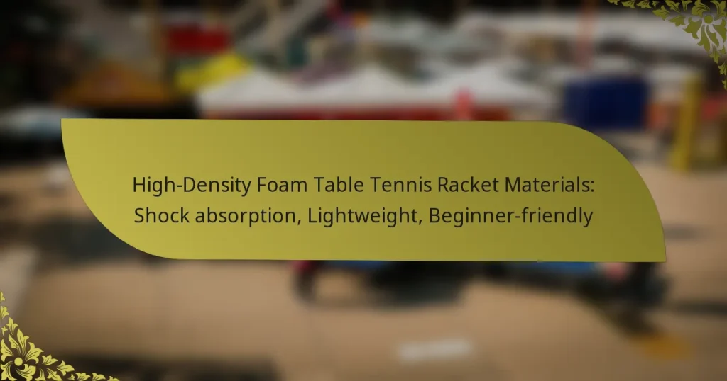 High-Density Foam Table Tennis Racket Materials: Shock absorption, Lightweight, Beginner-friendly