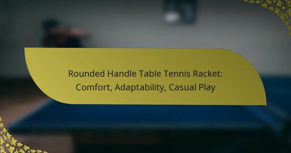 Rounded Handle Table Tennis Racket: Comfort, Adaptability, Casual Play