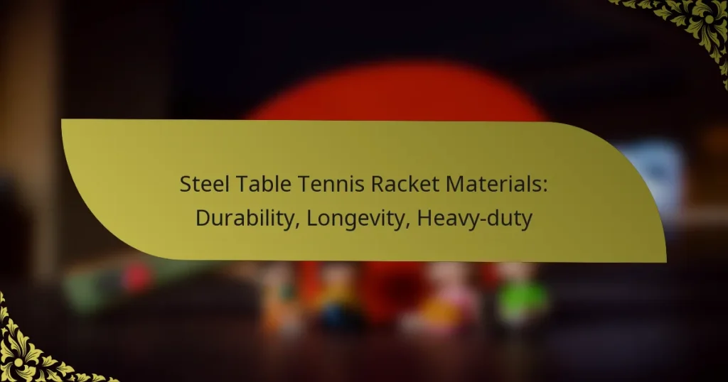 Steel Table Tennis Racket Materials: Durability, Longevity, Heavy-duty